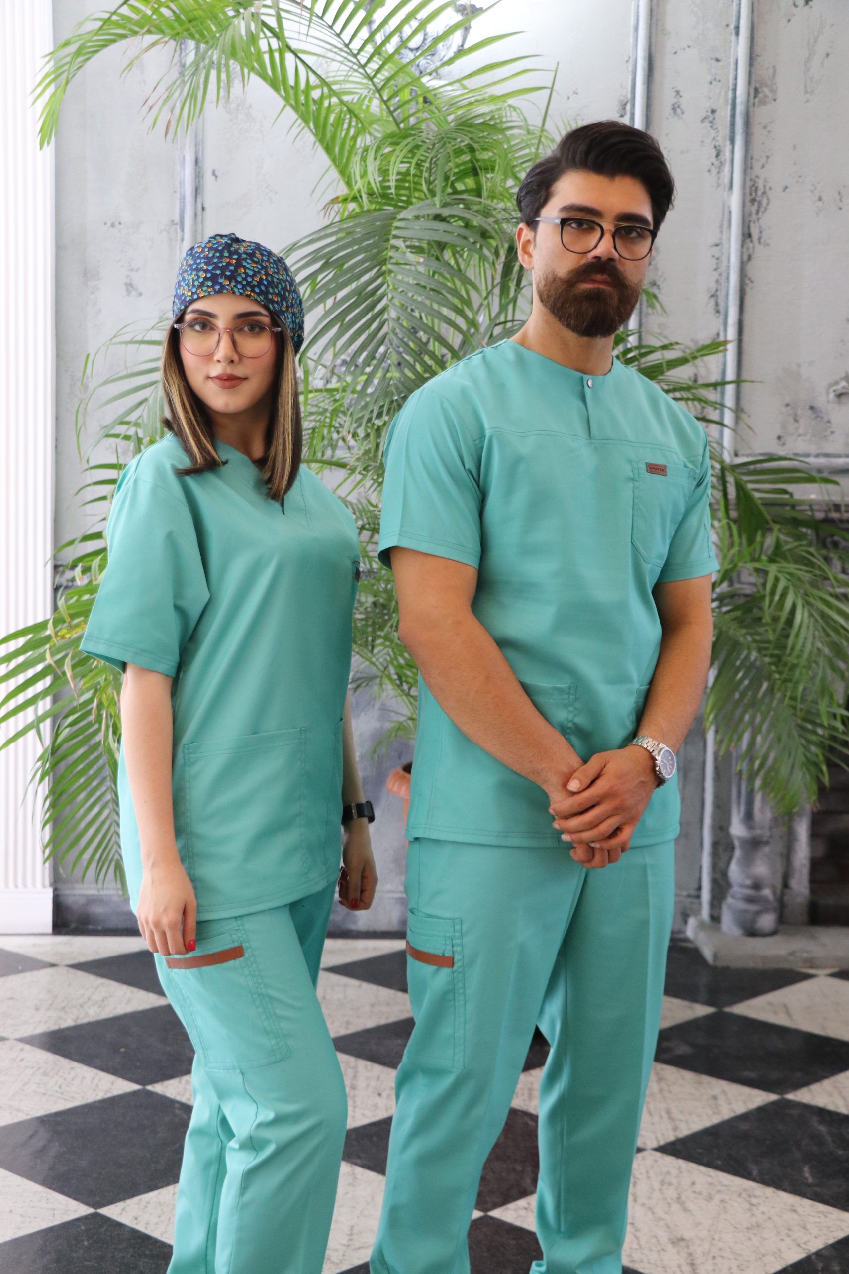 ست اسکراب یقه گرد سبز بنتون